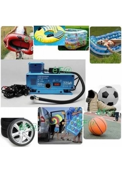 220 Volt-12 Volt 250 Psi Geniş Uygulama Yelpazesi Kompresör Lastik Hava Şişirme Oto Pompası fırsatları