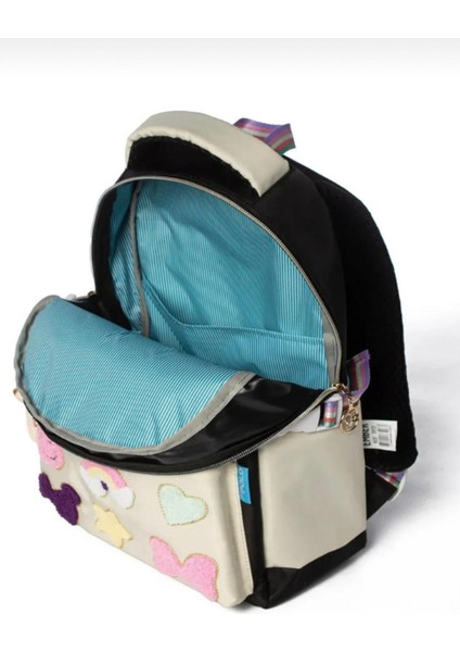 Patch Detaylı Çocuk Okul Çanta Seti – Ayıcık Anahtarlıklı, 2’li (Sırt Çantası + Kalemlik) fırsatları