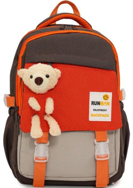 Oyuncak Ayıcık Detaylı Çocuk Okul Çanta Seti – Pembe Turuncu, 2’li (Sırt Çantası + Kalemlik) fiyatları