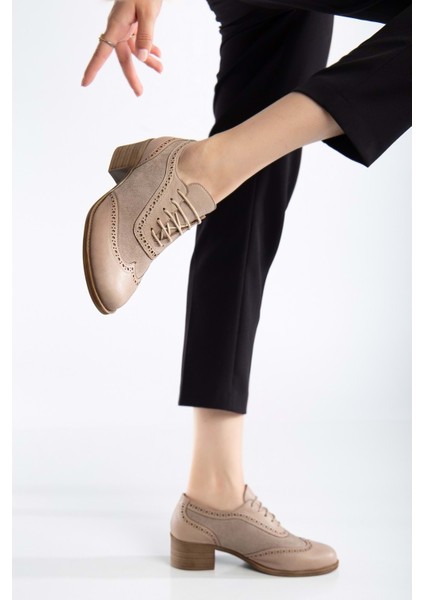 Kadın Hakiki Deri Topuklu Oxford Ayakkabı - Taş fiyatları