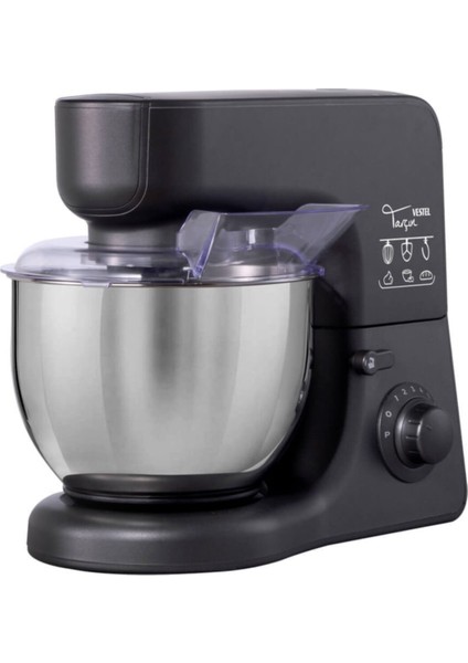 Güçlü 1000W Siyah Stand Mikser, Çırpma, Karıştırma ve Yoğurma Fonksiyonları