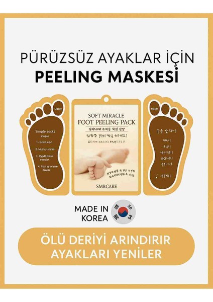Smrcare Miracle Foot Peeling Mask - Ayak Ölü Deri Soyma Maskesi