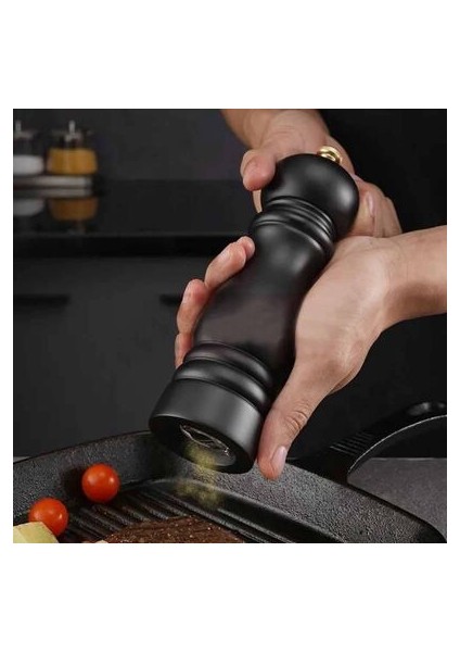 Kaliteli Ahşap Biber Değirmeni Çelik 13,5 cm (DCA-135)