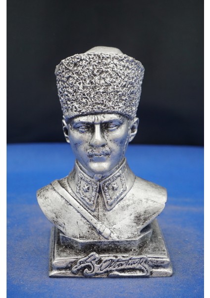 Mustafa Kemal Atatürk Büstü Heykel Biblo – Özel Tasarım Ofis Aksesuar Ev Dekor Hediyelik (16 Cm)