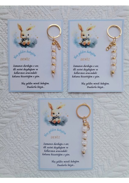 72 Adet Isme Özel Tasarım Beyaz Anahtarlık Hastane Yeni Doğan 40 Mevlidi Dağıtmalık Hediyelik fiyatları