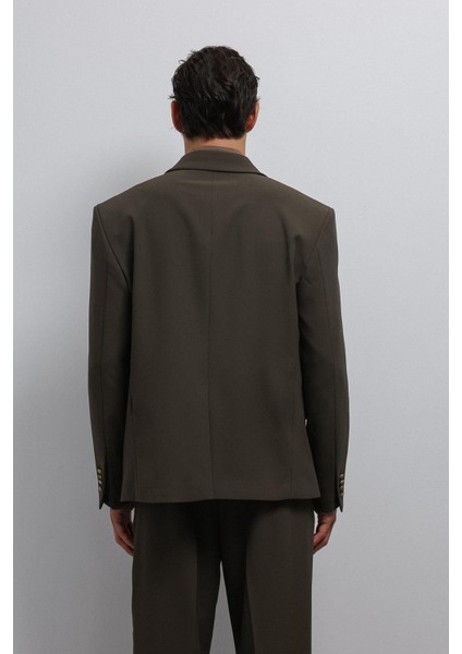 Haki Kruvaze Erkek Blazer Ceket