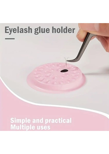 Ipek Kirpik Volum Cımbız ve Palet Seti, Fiber Uçlu, Pembe Renkli modelleri