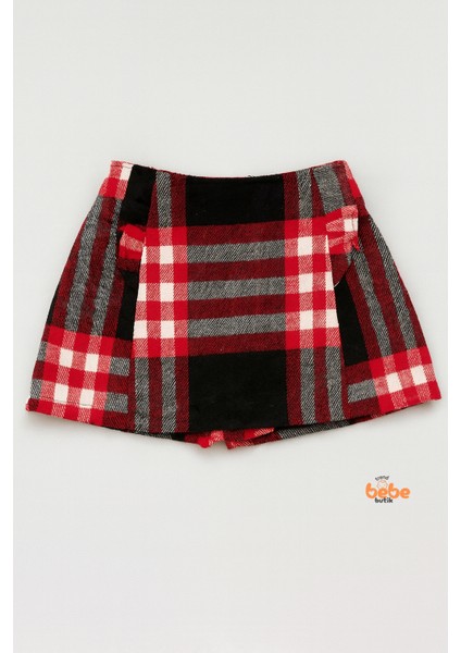 Kız Çocuk Kaşkorşe Ekoseli Şort Etek – Okul & Günlük Giyim Rahat Şık Şort Etek fırsatları