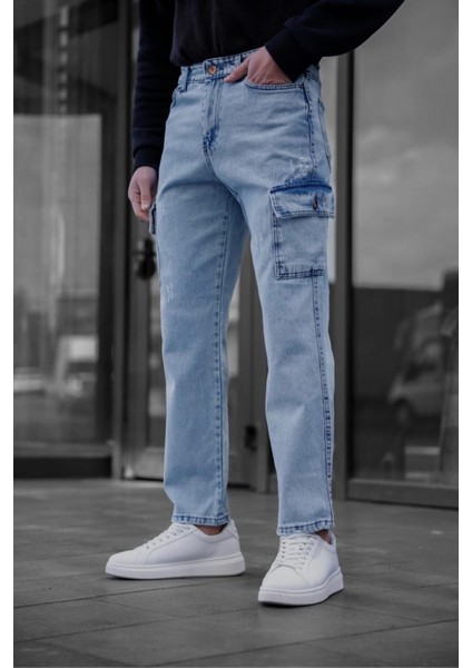 Prf 011 Yıpratmalı Komando Baggy Fit Kot Kargo Pantolon fiyatları