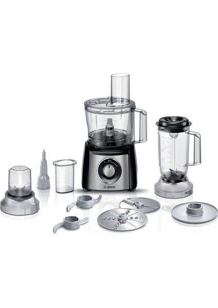 3'ü Bir Arada Hamur Yoğurma Blender Öğütücü 800 W Siyah Renk