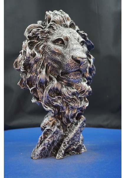 Özel Tasarım Aslan Kafası Heykel Biblo– Aslan Ev Ofis Hediyelik Dekoratif Aksesuar (30 Cm) fırsatları
