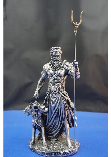 Mitolojik Kahraman Antik Yunan Ölüler Tanrısı Hades Heykel Biblo – Ev Dekor Hediyelik Aksesuar 25 cm