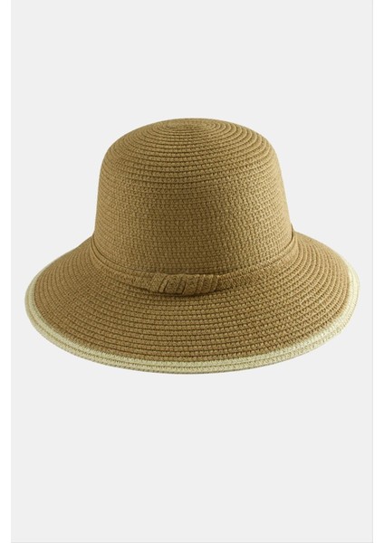 Sepetim Hasır Plaj Şapkası-Bej
