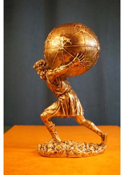 Atlas Biblo Güçlü ve Etkileyici Tasarım: 30 cm Atlas Heykel Ev Dekor Hediyelik Aksesuar fiyatları