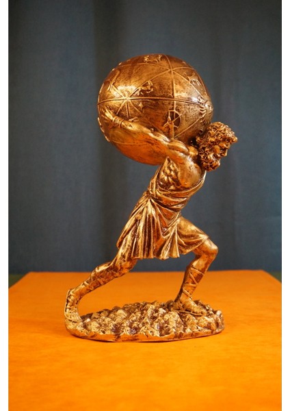 Atlas Biblo Güçlü ve Etkileyici Tasarım: 30 cm Atlas Heykel Ev Dekor Hediyelik Aksesuar fırsatları