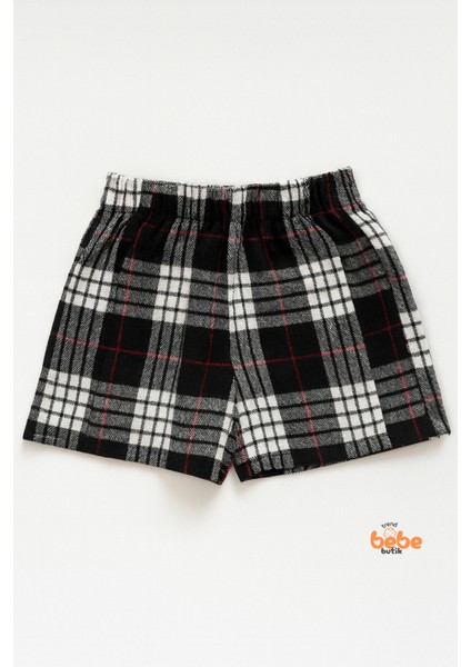 Kız Çocuk Kaşkorşe Ekoseli Şort Etek – Okul & Günlük Giyim Rahat Şık Şort Etek fırsatları