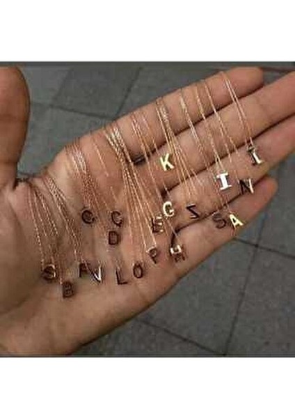 Gümüş 3 Boyutlu S Harf Kolye 925 Ayar Altın Kaplama Kadınlar İçin modelleri