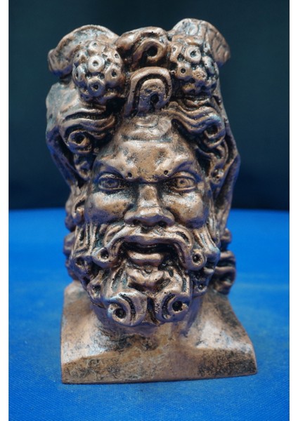 Altik Yunan Mitolojisi Silenus Başı Heykeli Biblo – Ev Dekor & Hediyelik Aksesuar (18 Cm)