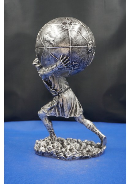 Atlas Biblo Güçlü ve Etkileyici Tasarım: 30 cm Atlas Özel Tasarım Heykel Ev Dekor Hediyelik Aksesuar indirimleri