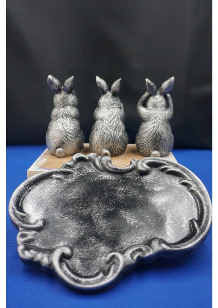 Görmedim - Duymadım - Bilmiyorum Leonardo Düşünceleri Üç Bilge Tavşan ve Tabaklı Tam Set modelleri