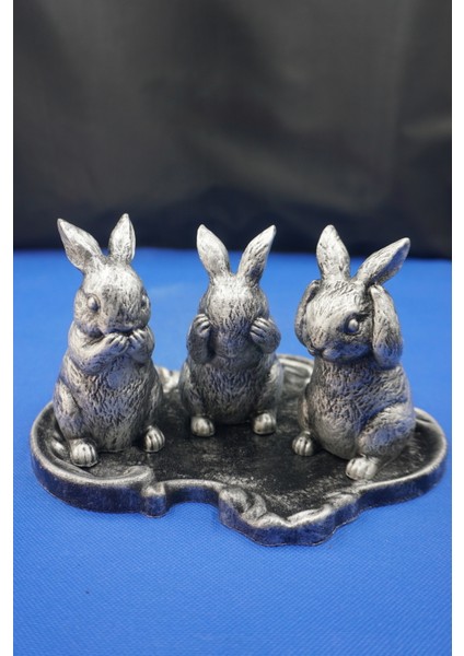 Görmedim - Duymadım - Bilmiyorum Leonardo Düşünceleri Üç Bilge Tavşan ve Tabaklı Tam Set