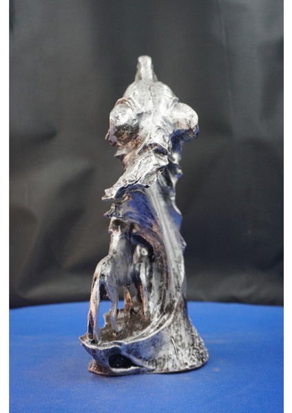 Özel Tasarım Yavrulu Uluyan Kurt Heykel Biblo– Üçlü Kurt Hediyelik Dekoratif Aksesuar (30 Cm) fırsatları