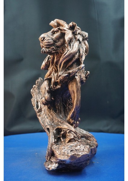 Ağaçlı Aslan Kral Heykel Biblo– Aslan Kral Ev Ofis Hediyelik Dekoratif Aksesuar (30 Cm) fiyatları