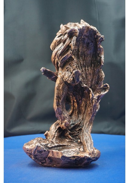 Ağaçlı Aslan Kral Heykel Biblo– Aslan Kral Ev Ofis Hediyelik Dekoratif Aksesuar (30 Cm) modelleri