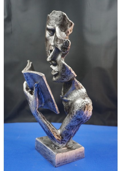 Dekoratif Kitap Okuyan Biblo Heykel – Ev Dekor & Hediyelik Aksesuar 36 cm fiyatları