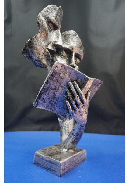 Dekoratif Kitap Okuyan Biblo Heykel – Ev Dekor & Hediyelik Aksesuar 36 cm modelleri