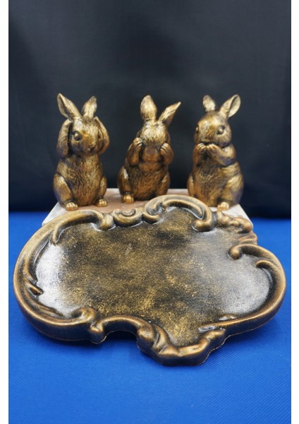 Görmedim - Duymadım - Bilmiyorum Leonardo Düşünceleri Üç Bilge Tavşan ve Tabaklı Tam Set