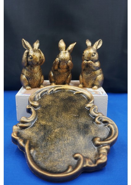 Görmedim - Duymadım - Bilmiyorum Leonardo Düşünceleri Üç Bilge Tavşan ve Tabaklı Tam Set modelleri