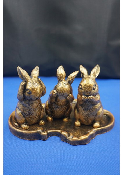 Görmedim - Duymadım - Bilmiyorum Leonardo Düşünceleri Üç Bilge Tavşan ve Tabaklı Tam Set