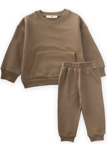 Sweatshirt Takım 1-8 Yaş Haki Yeşil