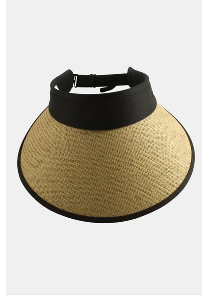 Sepetim Kasketli Hasır Plaj Şapkası-Kahverengi fırsatları