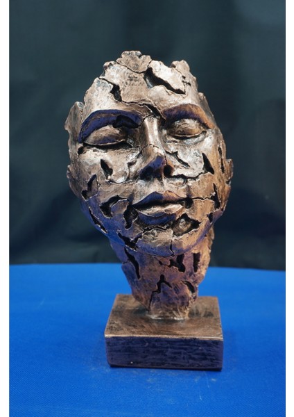 Özel Tasarım Dekoratif Yüz Heykel Biblo – Ev Dekor & Hediyelik Aksesuar 25 cm