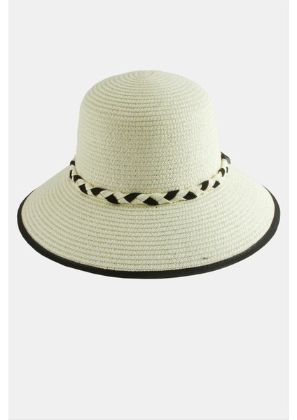 Sepetim Fiyong Örgülü Hasır Şapka-Krem fiyatları