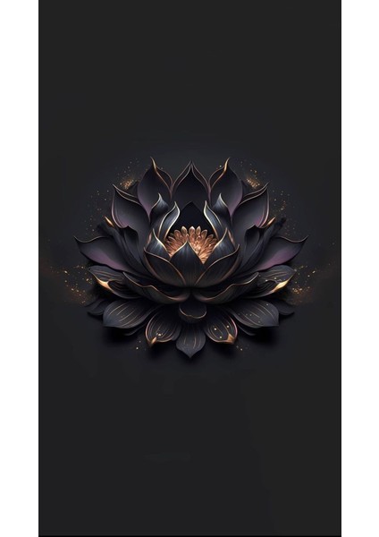 Siyah Lotus Çiçeği V1 Ev Duvar Salon Güzellik Salonu Ofis Dükkan Dekarasyon Kanvas Tablo fiyatları