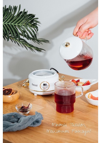 Beyaz 600ML Elektrikli Çok Fonksiyonlu Cam Su Isıtıcı Kettle fiyatları