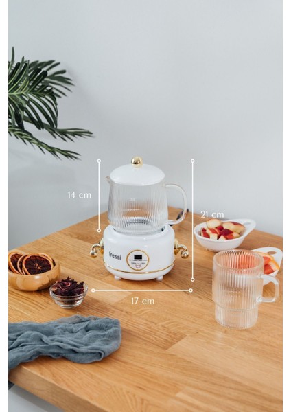 Beyaz 600ML Elektrikli Çok Fonksiyonlu Cam Su Isıtıcı Kettle fırsatları