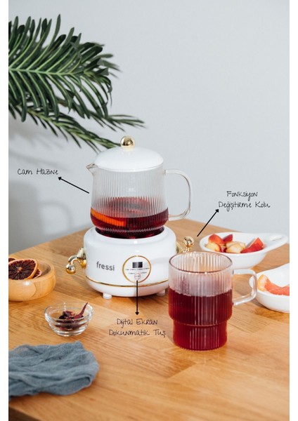 Beyaz 600ML Elektrikli Çok Fonksiyonlu Cam Su Isıtıcı Kettle indirimleri