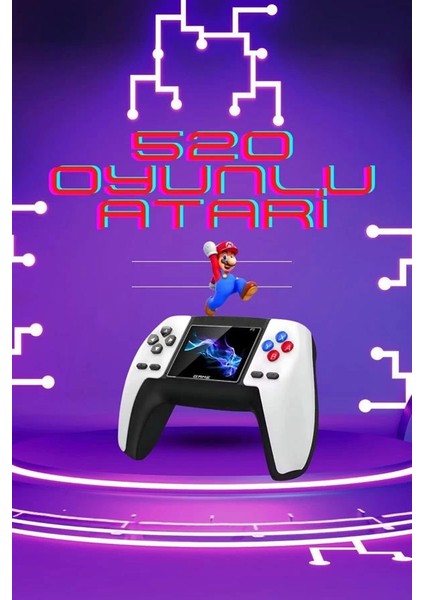 Kablosuz Oyun Konsolu Atari Game Stick Retro Konsol 520 Oyunlu fiyatları