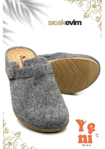 Kadın Kışlık Ev Terliği – Sıcak Tutan, Hafif ve Dayanıklı Şık Peluş Terlik Gri