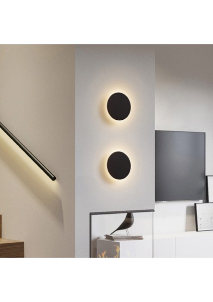 Yuvarlak Duvar Aplik Siyah Kasa modelleri
