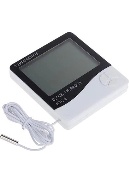 Iç ve Dış Ortam Sıcaklığını Ölçebilen LCD Ekran Saat Göstergeli Alarmlı Nem Ölçer Termometre fırsatları