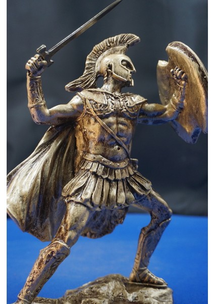 Antik Yunan Mitolojisi Achilles (Aşil) Heykel Biblo–savaşçı Ruhun Simgesi Dekoratif Aksesuar (25 Cm) indirimleri
