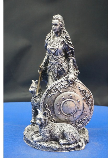 Freya Iskandinav Mitolojisi Biblo Heykel - Ev Ofis Dekoratif Aksesuar (25 Cm)