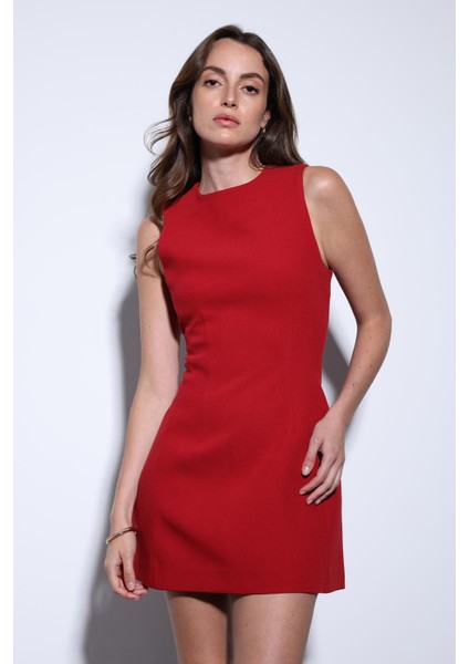 Kırmızı Kadın Mini Elbise modelleri