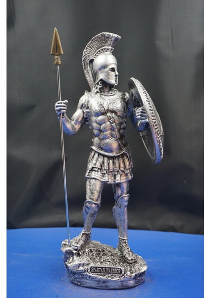 Spartalı Savaşçı Leonidas Gladyatör Heykel Biblo –güç ve Cesareti Yansıtan Dekoratif Aksesuar(34 Cm)