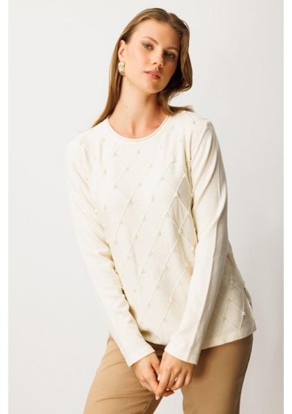 63312 Onteks Kazak Sıfır Yaka Baklava Desenli modelleri